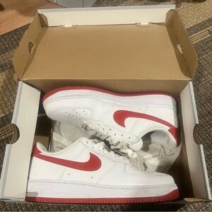 Nike Air White and Red Sneakers